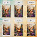 Elk Forest, Autumn, Majestic Wildlife Wall Art, Woodland Cabin Decor, Fall Season Rustic Accent, Framed Canvas Print