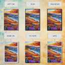 Ocean Sunset, Colorful Beach, Coastal Vibes, Tropical Flowers, Fall Wall Art, Dining Room Decor, Canvas Print, Vibrant Landscape Art
