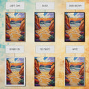 Golden Beach, Sunset Cliffs, Vibrant Ocean Art, Coastal Escape, Fall Color Palette, Canvas Print, Bedroom Wall Art, Tranquil Style