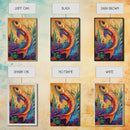Colorful Tropical Fish, Ocean Wall Art, Coastal Sea Life Painting, Framed Canvas Print, Underwater Theme, Bathroom Decor, Bold Nautical Style
