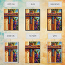 Tropical Rustic Detail Painting, Framed Canvas Print, Coastal patio wall decor, boho island house art, summer wall accent