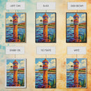 Nautical Pole Art, Tropical Shoreline Decor, Canvas Print, Coastal Boho Wall Art, Bathroom Beach Theme, Island Inspired Design