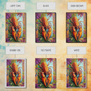 Lobster Coastal, Nautical, Kitchen, Framed Canvas Print, Bold orange lobster art with tropical florals, great coastal kitchen wall art