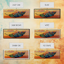 Colorful Leaf Art, Sunset Nature Decor, Vibrant Feather Design, Framed Canvas Print, Boho Wall Art, Entryway Accent Piece