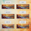 Rainbow Waves, Abstract Seascape, Sunset Magic, Bold Ocean Energy, Framed Canvas Print, Modern Wall Art, Artistic Living Room Decor