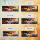 Autumn Tree Path, Sunset Landscape, Nature Art, Framed Canvas Print, Fall wall art, colorful art, boho decor, living room wall art