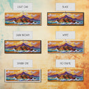 Sunset Island Scene, Bold Ocean Mountainscape, Tropical Beach Decor, Framed Canvas Print, Boho Bedroom or Vacation Home Wall Art