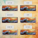 Sunset Ocean Wave, Colorful Seascape, Coastal Wall Decor, Living Room Art, Vibrant Beach Scene, Framed Canvas Print, Bold Brush Strokes