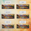 Desert River Colors, Southwest Landscape, Mountain Sunset, Framed Canvas Print, Living Room Wall Art, Earthy Tones, Fall Boho Decor