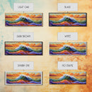 Vibrant Ocean Wave, Coastal Wall Art, Bold Sunset Seascape, Framed Canvas Print, Colorful Beach Decor, Nautical Bathroom Art