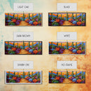 Cactus Garden Sunset, Desert Wall Art, Succulent Landscape, Framed Canvas Print, Boho Living Room Decor, Vibrant Western Style