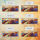 Rocky Coastal Path, Sunset Cliff Art, Vibrant Mountain Scene, Adventure Nature Decor, Framed Canvas Print, Fall Living Room Art