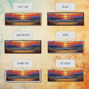 Sunset Shoreline Glow, Coastal Floral Painting, Serene Nature Art, Canvas Print, Boho Beach Decor, Living Room or Bedroom Wall Art