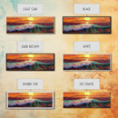 Vibrant Ocean Sunset, Textured Wave Painting, Modern Seascape Art, Framed Canvas Print, Coastal Living Wall Art, Boho Bedroom Decor