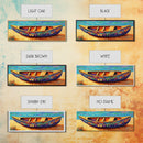 Colorful Canoe Art, Vibrant Coastal Boat, Tropical Beach Vibes, Canvas Print, Boho Beach Decor, Nautical Wall Art, Bathroom Art
