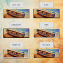Floral Canoe Painting, Beachside Dock Art, Coastal Decor Accent, Canvas Print, Nautical Wall Art, Boho Beach House Living Room