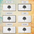 Minimal Palm Tree, Tropical Simplicity, Black and White Art, Framed Canvas Print, Modern Entryway or Minimalist Bathroom Wall Art