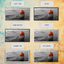 Orange Buoy Water, Marine Marker, Sea Navigation, Ocean Decor, Canvas Print, Coastal Living Room Art, Minimal Nautical Wall Decor