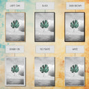 Monstera Leaf, Ocean Breeze, Tropical Minimalism, Floating Leaf, Framed Canvas Print, Modern Bathroom Art, Boho Decor, Tropical Wall Art