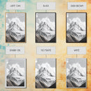 Matterhorn Majesty, Iconic Summit, Black and White Mountain, Canvas Print, Office Wall Art, Minimalist Photography, Modern Decor