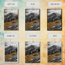 Mountain Peak, Alpine Landscape, Autumn Meadow, Framed Canvas Print, Fall Wall Art, Rustic Cabin Decor, Nature Photography, Living Room