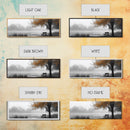 Foggy Lake, Autumn Tree, Peaceful Bench, Serene Nature, Framed Canvas Print, Fall Wall Decor, Zen Living Room Art, Bedroom Decor