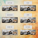 Granite Boulder Field, Orange Lichen Rocks, Desert Rockscape, Canvas Print, Natural Earth Decor, Living Room Wall Art