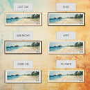 Cast Away Island Beach, Fiji Watercolor Print, Vacation Gift, Fiji Wall Art, Beach Painting, Beach Decor, Large Wall Art, Wood Frame Art