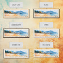 Lo So Shing Beach, Hong Kong Watercolor Beach Print, Vacation Gift, Hong Kong Wall Art, Framed Canvas Print, Framed Beach Painting