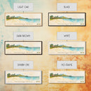 Natadola Beach, Fiji Watercolor Print, Vacation Gift, Fiji Wall Art, Beach Painting, Beach Decor, Large Wall Art, Wood Frame Art
