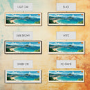 San Sebastian Spain Panoramic Travel Poster, Framed Canvas Print or Metal Wall Art, Travel Art, Home Decor, Panoramic Painting, Midcentury Art