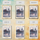 Arnhem Netherlands Travel Poster Framed Canvas Print, Wall Art, Home Decor, Vacation Print, Watercolor Painting, Cityscape Art