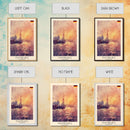 Hamburg Germany Waterfront Sunset Wall Art Print, Framed Canvas Wall Art, Home Decor, Cityscape Poster, Living Room Decor, Office Art, Travel Poster Art
