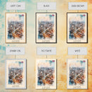 Luton United Kingdom Travel Poster Framed Canvas Print, Vibrant Cityscape, Urban Art, Wall Decor, Interior Design, Travel Print, Unique Art