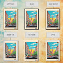 Bochum Germany Travel Poster Framed Canvas Print, Midcentury Modern Art, Pop Art Wall Decor, Home Decor, Living Room Art, Scenic View
