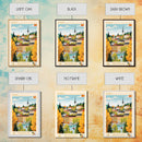 Borås Sweden Travel Poster Framed Canvas Print, Modern Art, Pop Art Wall Decor, Home Decor, Living Room Art, Artistic Gift