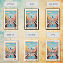 Haarlemmermeer Netherlands Travel Poster Framed Canvas Print, Midcentury Modern Art, Pop Art Wall Decor, Scenic Wall Art, Living Room Decoration, Office Art