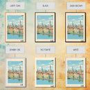 Kharkiv Ukraine Travel Poster Framed Canvas Print, Midcentury Modern Art, Pop Art Wall Decor, Scenic Living Room Art, Bedroom Gift