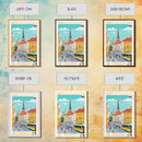 Lublin Poland Travel Poster Framed Canvas Print, Wall Decor, Midcentury Modern Art, Pop Art, Scenic Art for Bedroom and Living Room