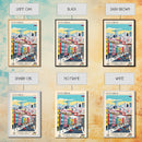 Novosibirsk Russia Travel Poster Framed Canvas Print, Midcentury Modern Art, Pop Art Wall Decor, Scenic Living Room Art, Bedroom Decor