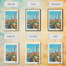 Rotterdam Netherlands Travel Poster Framed Canvas Print, Midcentury Modern Art, Pop Art Wall Decor, Home Decor, Vacation Gift, Bedroom Art