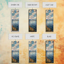 Ocean Landscape Acrylic Canvas Painting Framed, Modern Coastal Art, Vertical Framed Beach Art, Tall and Narrow Wall Art for Living Room