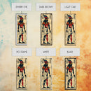 Egyptian Art Depiction of Horus - Framed Canvas Print, Midcentury Modern Wall Art, Skinny Art, Tall Art, Living Room Decor