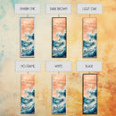 Majestic Wave, Peach Sky, Japanese Art, Skinny Art, Tall Art, Framed Canvas Print, Ukiyo-e Style
