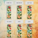 Morning Glory Flowers In Vibrant Red And Blue Shades Tall Art Skinny Art Framed Canvas Print Japanese Style Art Ukiyo-e Wood Block Print