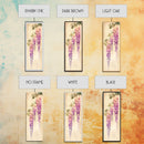 Hanging Wisteria Flowers In Purple Tones Japanese Style Framed Canvas Print, Wall Art Ready To Hang For Living Spaces