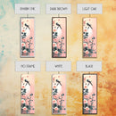Tall Skinny Art Japanese Style Wood Block Print Birds On Branches Against A Soft Background For Framed Canvas Print In Ukiyo-e Style