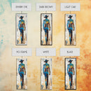 Abstract Cowboy Art Framed Canvas Print Western Rustic Wall Art, Southwest Wall Art, Tall Narrow Art, Farmhouse Art, Extra Wide Art