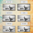 Duck family, bird art, whimsical art, coastal decor, nature painting, extra wide art, panoramic art, above couch art, framed canvas print