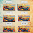 Sunset Canoe, seascape painting, coastal painting, nautical wall art, above sofa art, ocean decor, bright colors, Canvas Print
